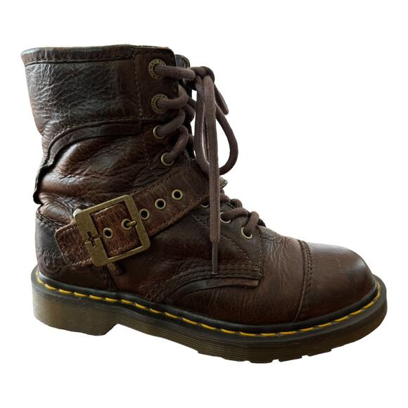 Dr Martens Triumph 1460 Dark Brown with strap and buckle size 7 ladies - Picture 3 of 12